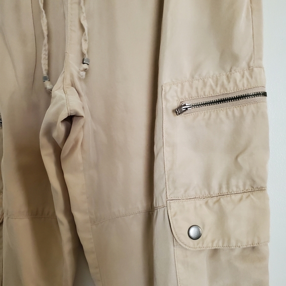 Banana Republic Tencel Cargo Jogger Pants Slacks Trouser Casual Elastic Waist - Picture 5 of 8